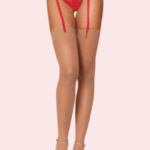 Gorgeous Radiant Red Lace Garter Belt