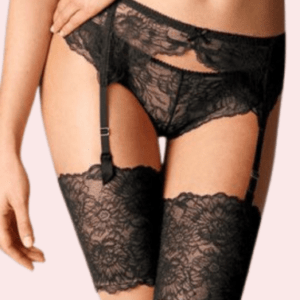 Seductive & Sultry Black Lace Garter Belt