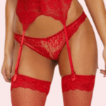 Romantic Red Lace of Elegance Garter Belt