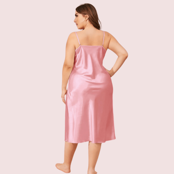 Solid Satin Slip Dress for 4XL 5XL Women - Image 7