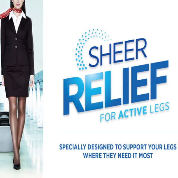 Warner's Sheer Relief For Active Legs Travel Support Pantyhose - Image 2