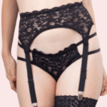Seductive Black Lace Garter Belt