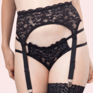Seductive Black Lace Garter Belt