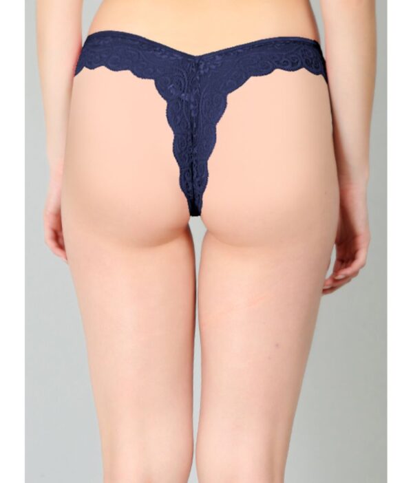 Blue Lace Design Women's Thongs ( Pack of 1 ) - Image 4