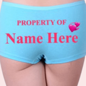 Property Of Named Customize Cotton Boyshort Panty