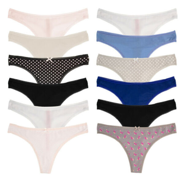 3 PACK PURE COTTON THONG PANTIES - Image 2