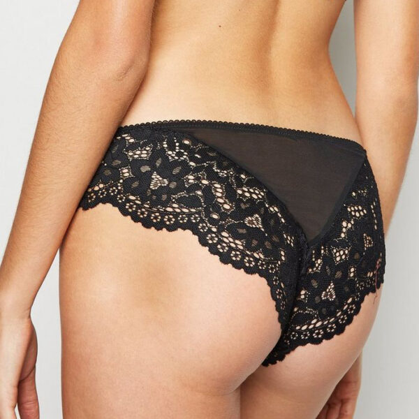 cheeky Black Lace Transparent Panty - Image 3