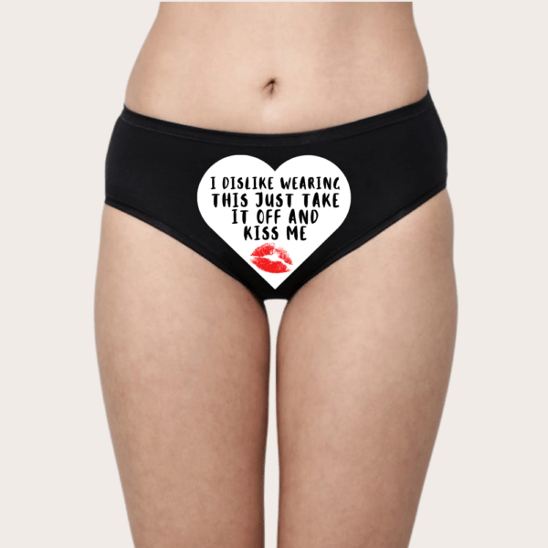 Take It Off and Kiss Me Naughty Text Panty - Image 2