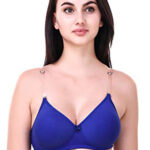 Blue Transparent Strap Bra