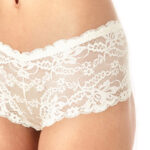 Sexy White Floral Lace Boyleg Panty