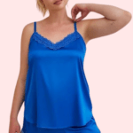 Lace Trim Satin Short Camisole Set