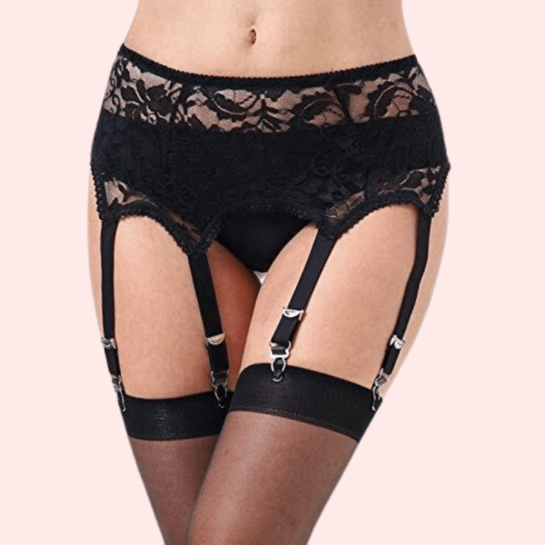 Lace Garter Belt with Six Straps- Sexy Lingerie - Image 3