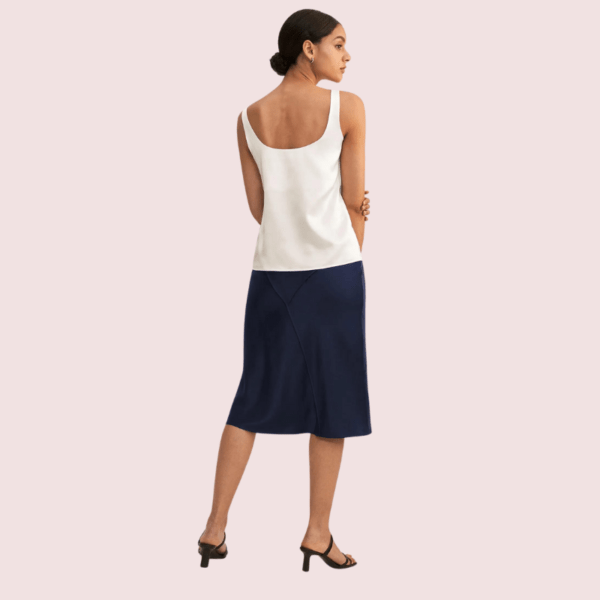 Elegant Lace Trimmed Silk Camisole Top - Image 5