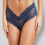 Women's Sexy Lace Navy Blue Panties