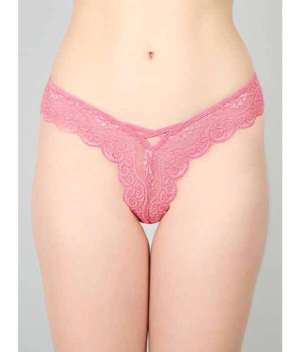 Pink Lace Design Women’s Thongs ( Pack of 1 ) - Image 2