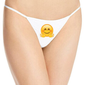 Customized Emoji Print Cotton String Thong Panty